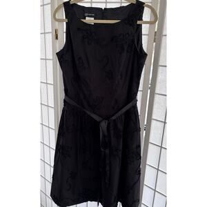 Jones New York Women’s Black Ribbon Embellished Cocktail‎ Party Dress Size 10